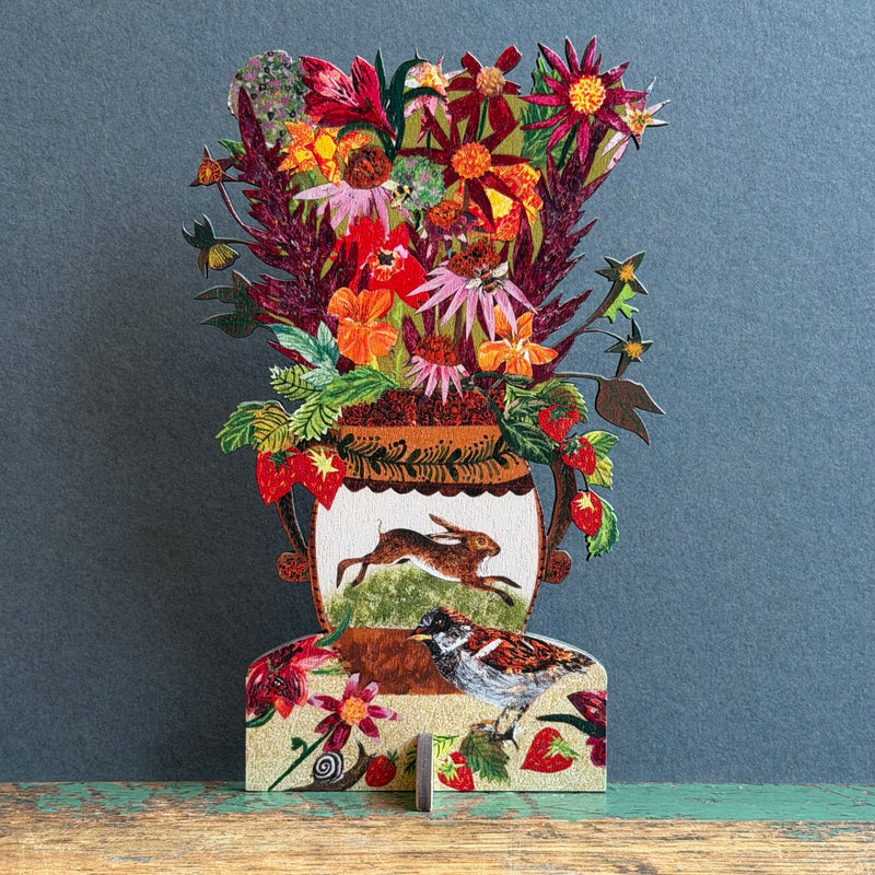 Wooden Keepsake with Greeting Card - Berries & Blooms
