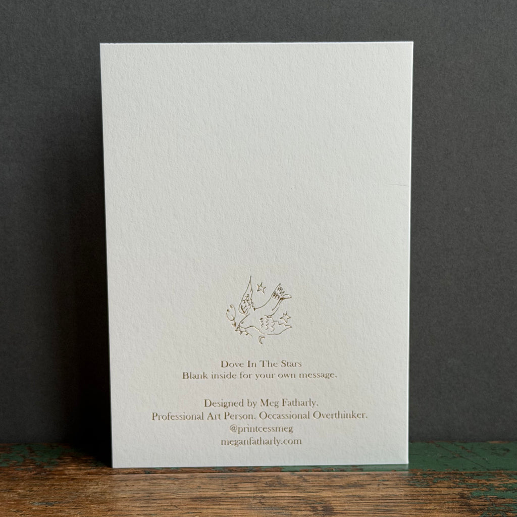 G/Card - Gold Embossed - Dove in the Stars