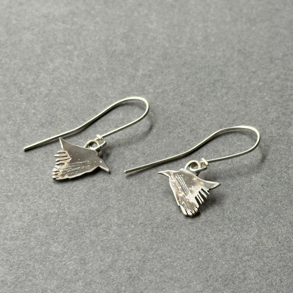 Sterling Silver Earrings - Raven in Flight