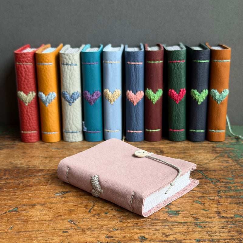 Darned Heart Notebook [Tiny] - Dusty Pink