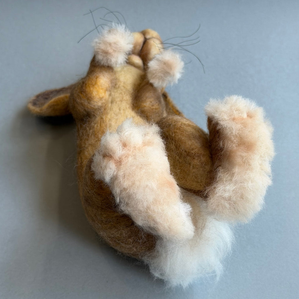Needle Felted Rabbit Sleeping ‘Dorcas’