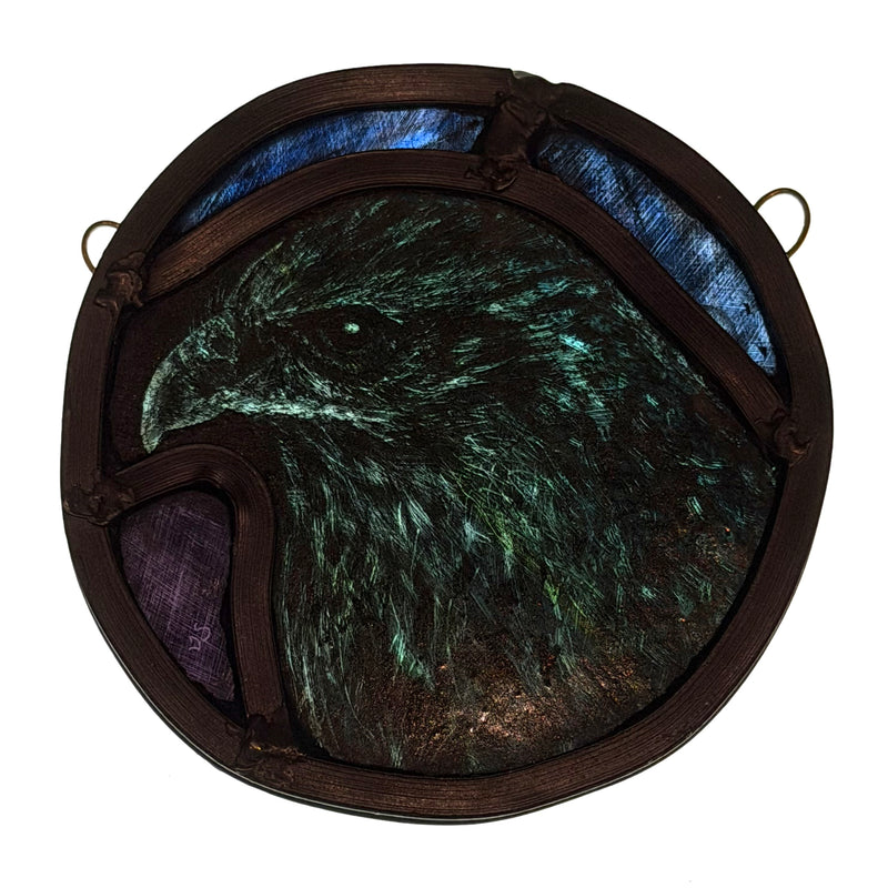 Stained Glass Roundel - Buzzard