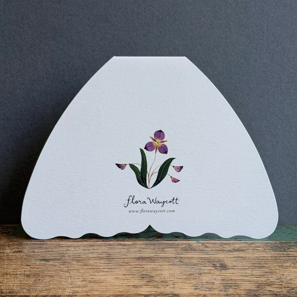 G/Card - Floral Moth Shaped Card - Ivory