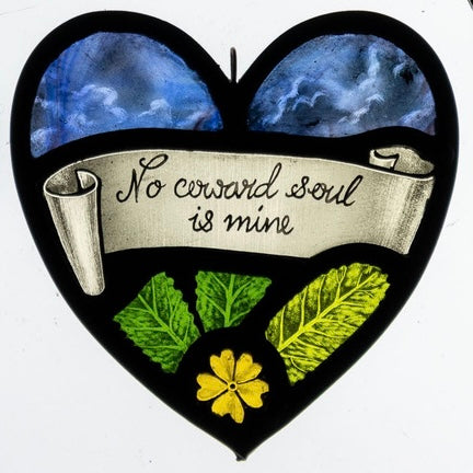 Stained Glass Heart Panel ‘Bronte Heart’