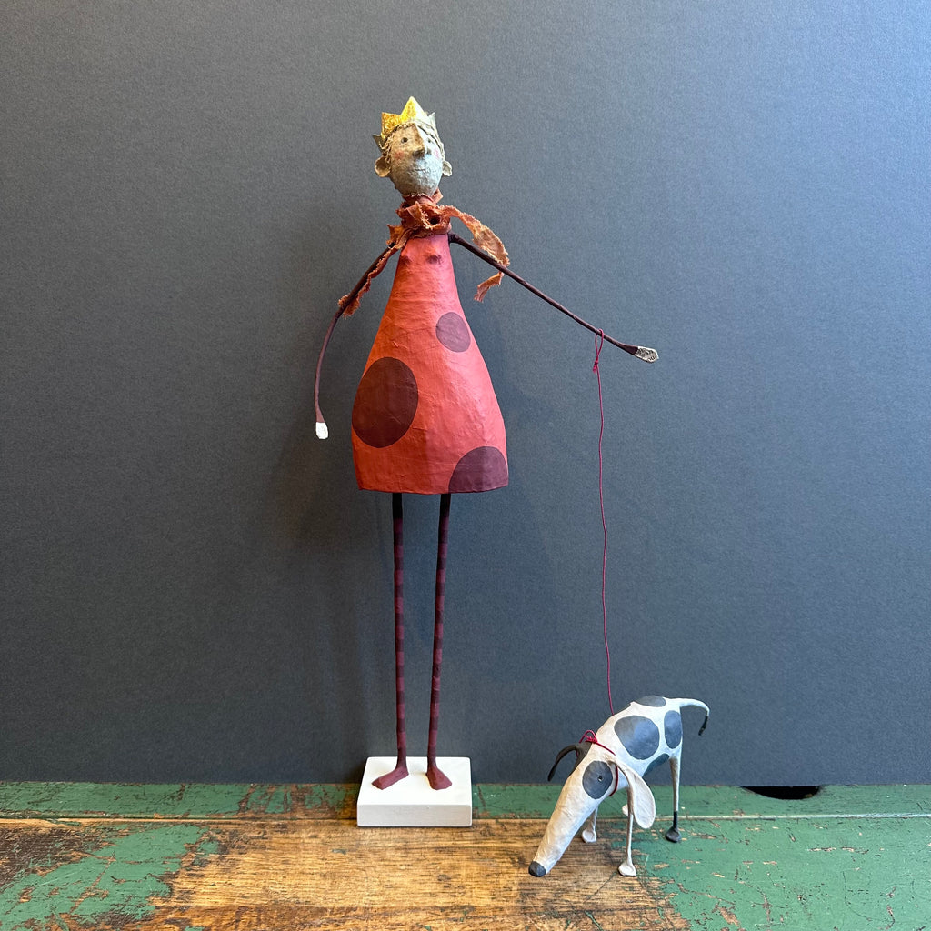 Paper Mache Sculpture ‘Biddy & Fezziwig the Dog