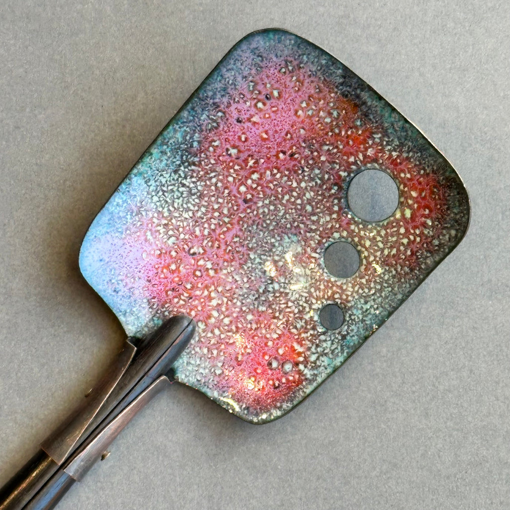 Decorative Enamel Spoon 'Ebony Glove Stretchers’