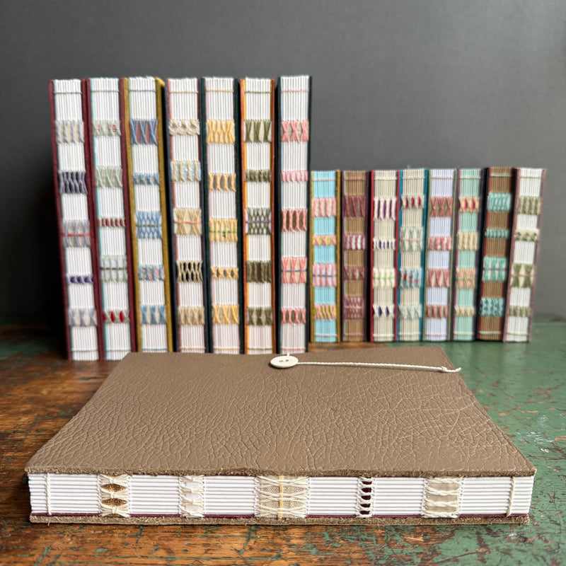 Exposed Spine Notebook [Large] - Sepia