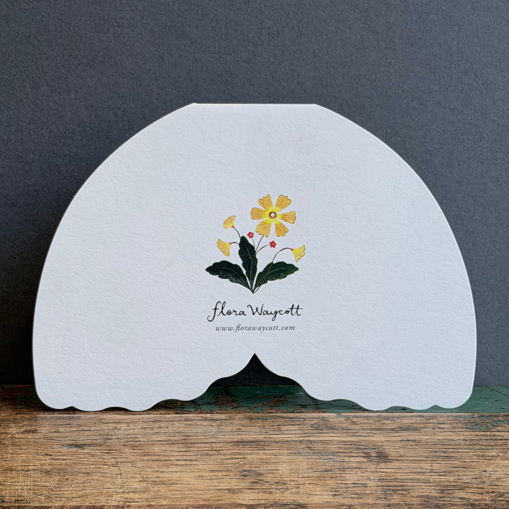 G/Card - Floral Moth Shaped Card - Pale Blue