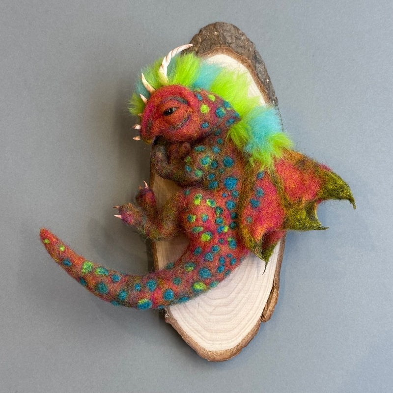 Needle Felted Dragon ‘Fergus, Sleepy Baby Dragon’