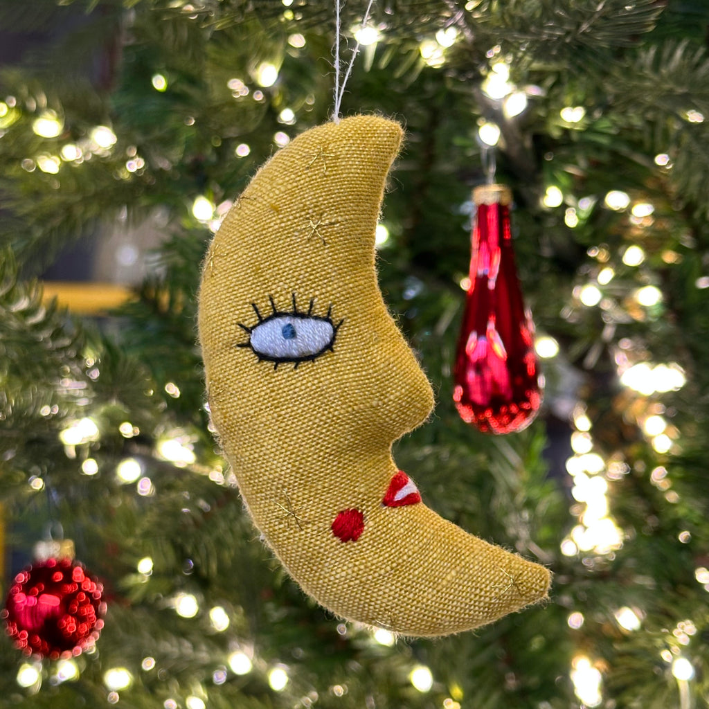 Hand Stitched - Crescent Moon