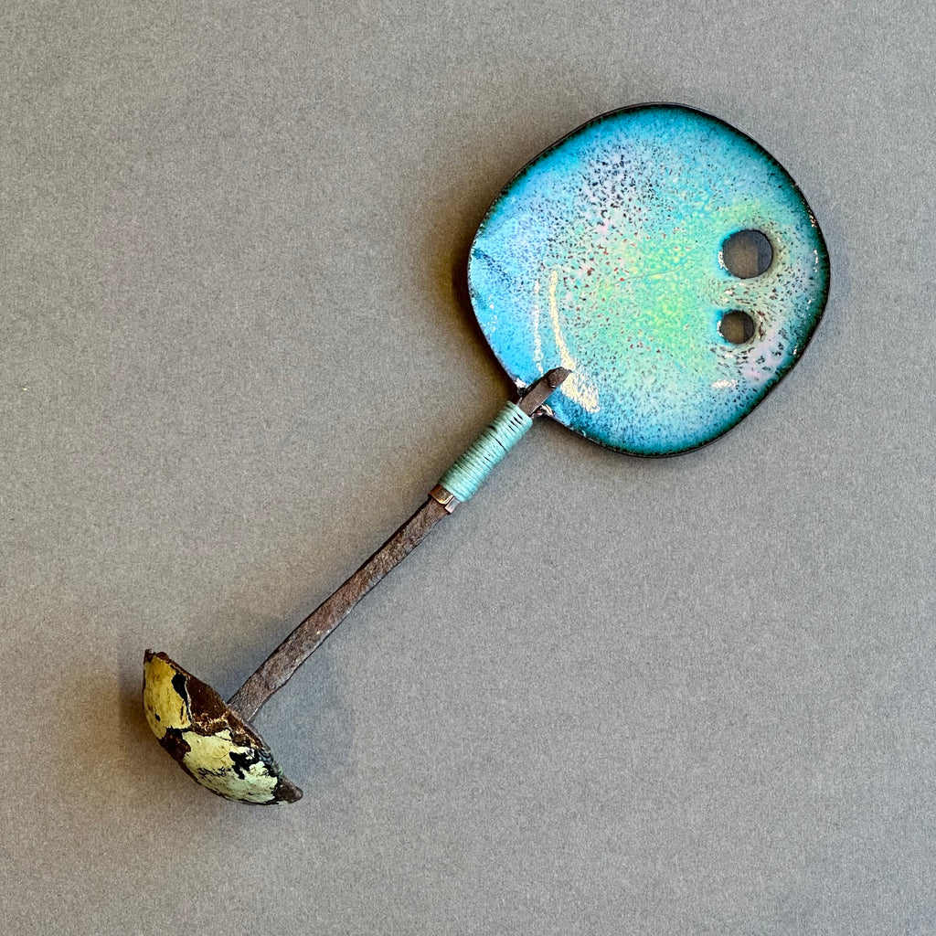 Decorative Enamel Spoon 'Old French Door Nail’