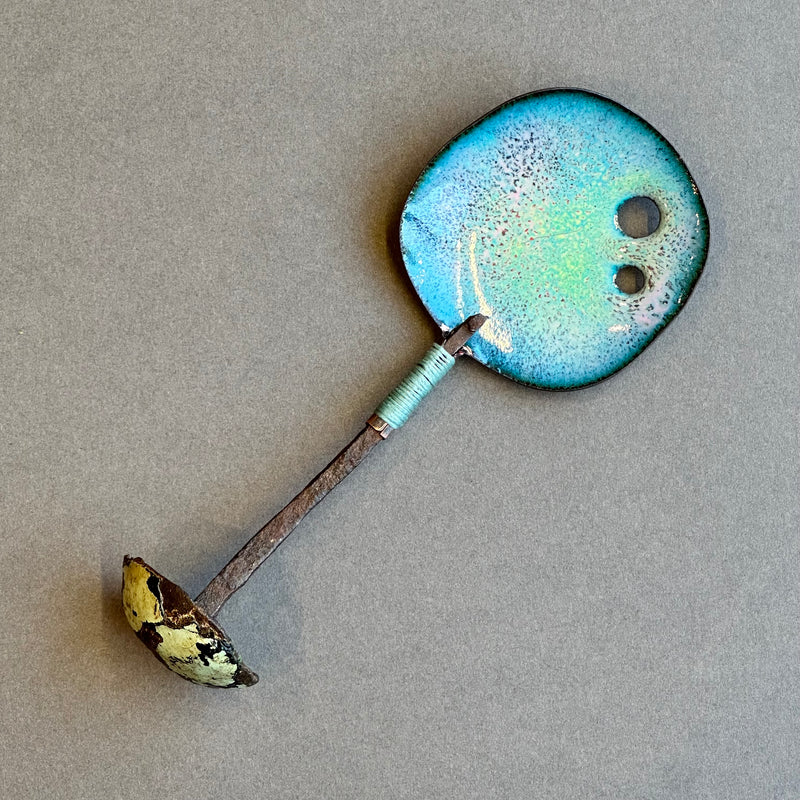 Decorative Enamel Spoon 'Old French Door Nail’
