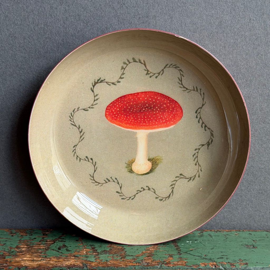 Enamel Tray - Small Round - Fungi