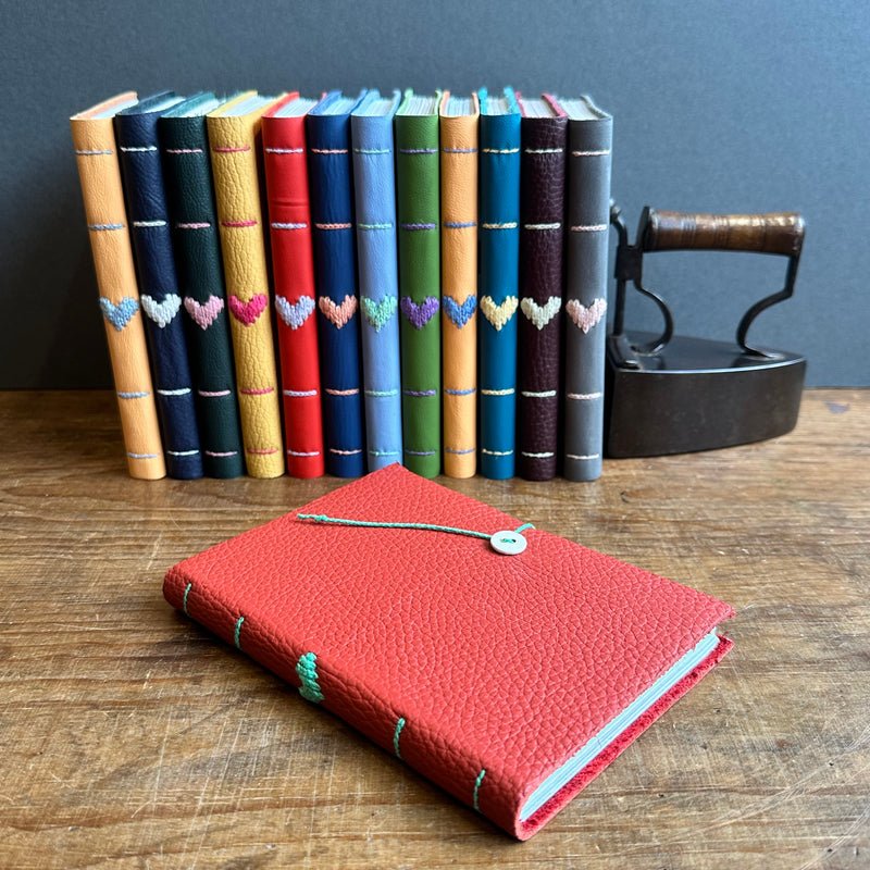 Darned Heart Notebook [Medium] - Tomato