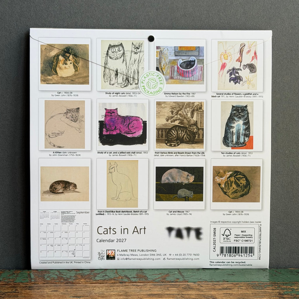 Mini Wall Calendar 2027 - Tate, Cats in Art
