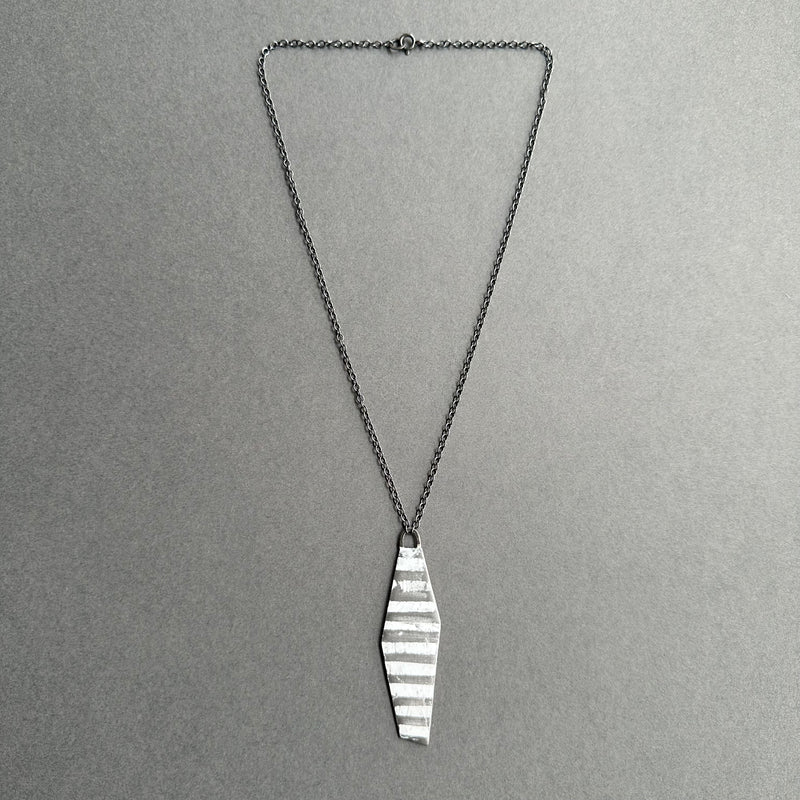 Pendant - Stripy Enamel - Reversible