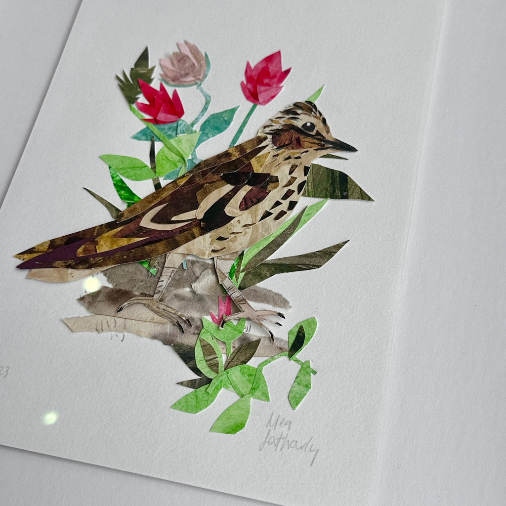 Original Collage - Skylark - Framed