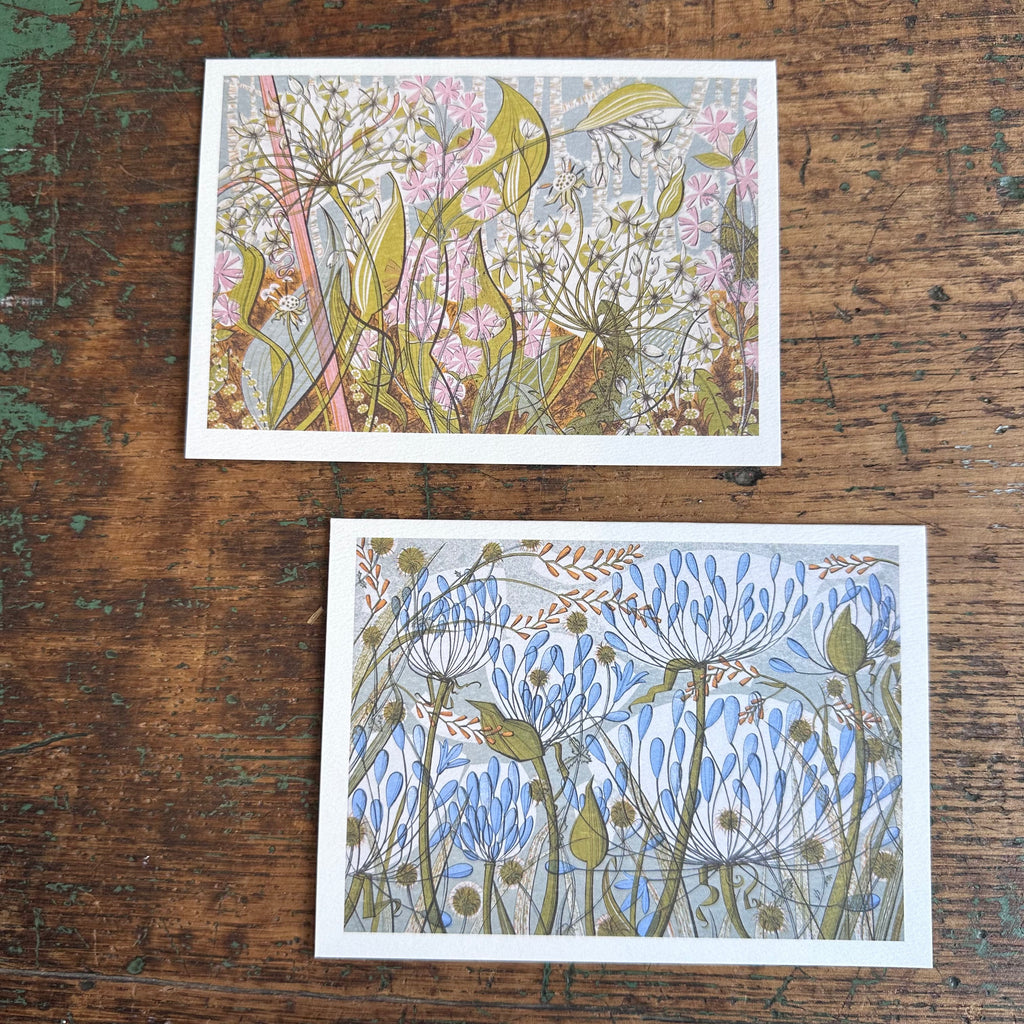 Notecards - Angie Lewin - Agapanthus II/Ramsons & Campion