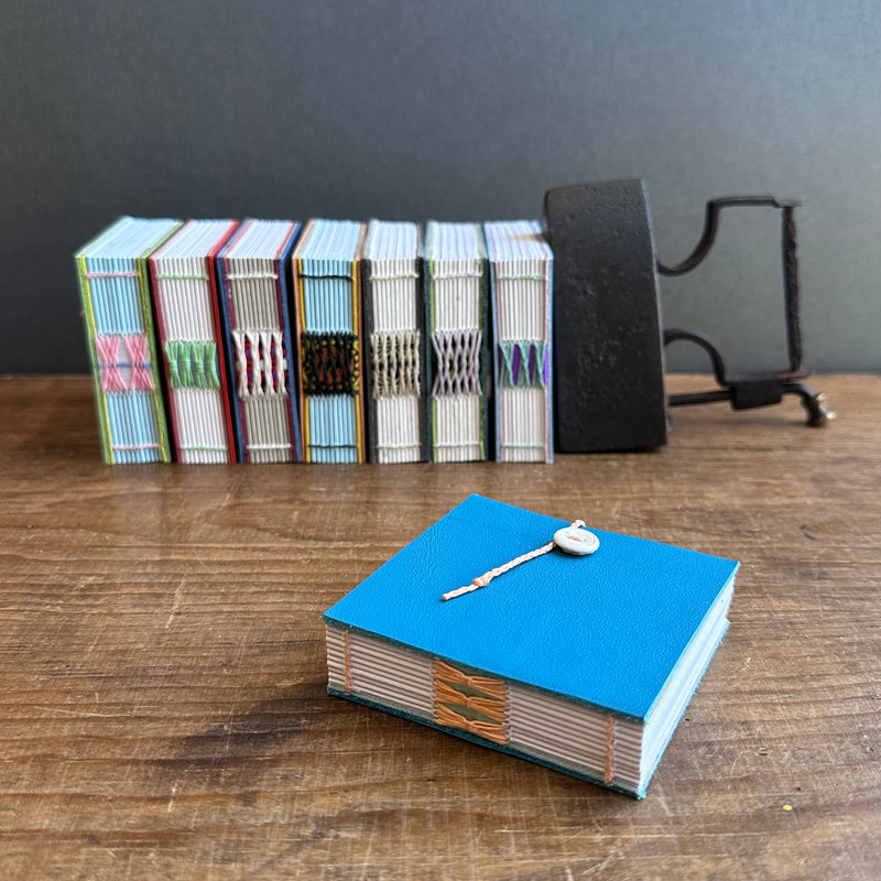 Recycled Leather Notebook [Tiny] Teal