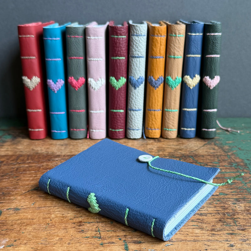 Darned Heart Notebook [Small] - Blue #A