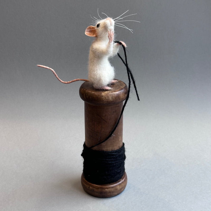 Needle Felted Mouse ‘Mimi on a Bobbin’