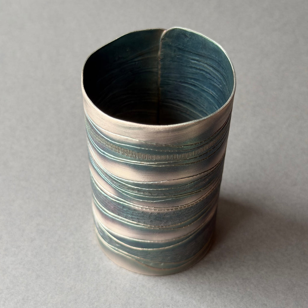 Pot - Tall - Chased Silver Plate - No.14