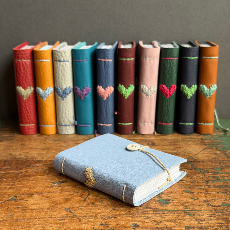 Darned Heart Notebook [Tiny] - Sky Blue