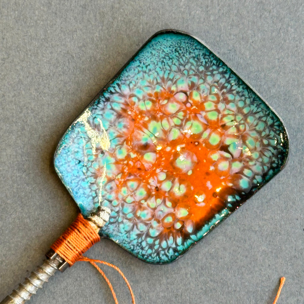 Decorative Enamel Spoon 'Screw with White Paint’