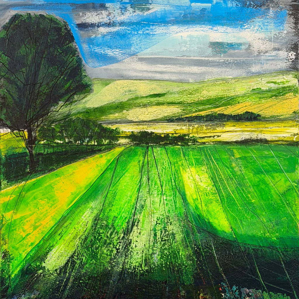 Painting 67.5 x 88cm - Framed - Tewitt Hill, Oakworth