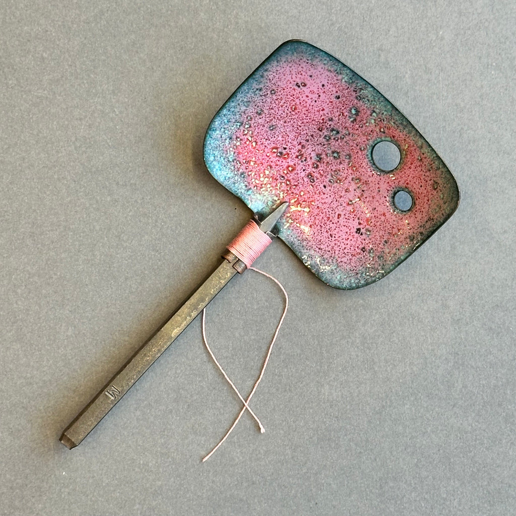 Decorative Enamel Spoon 'Metal Punch Tool’
