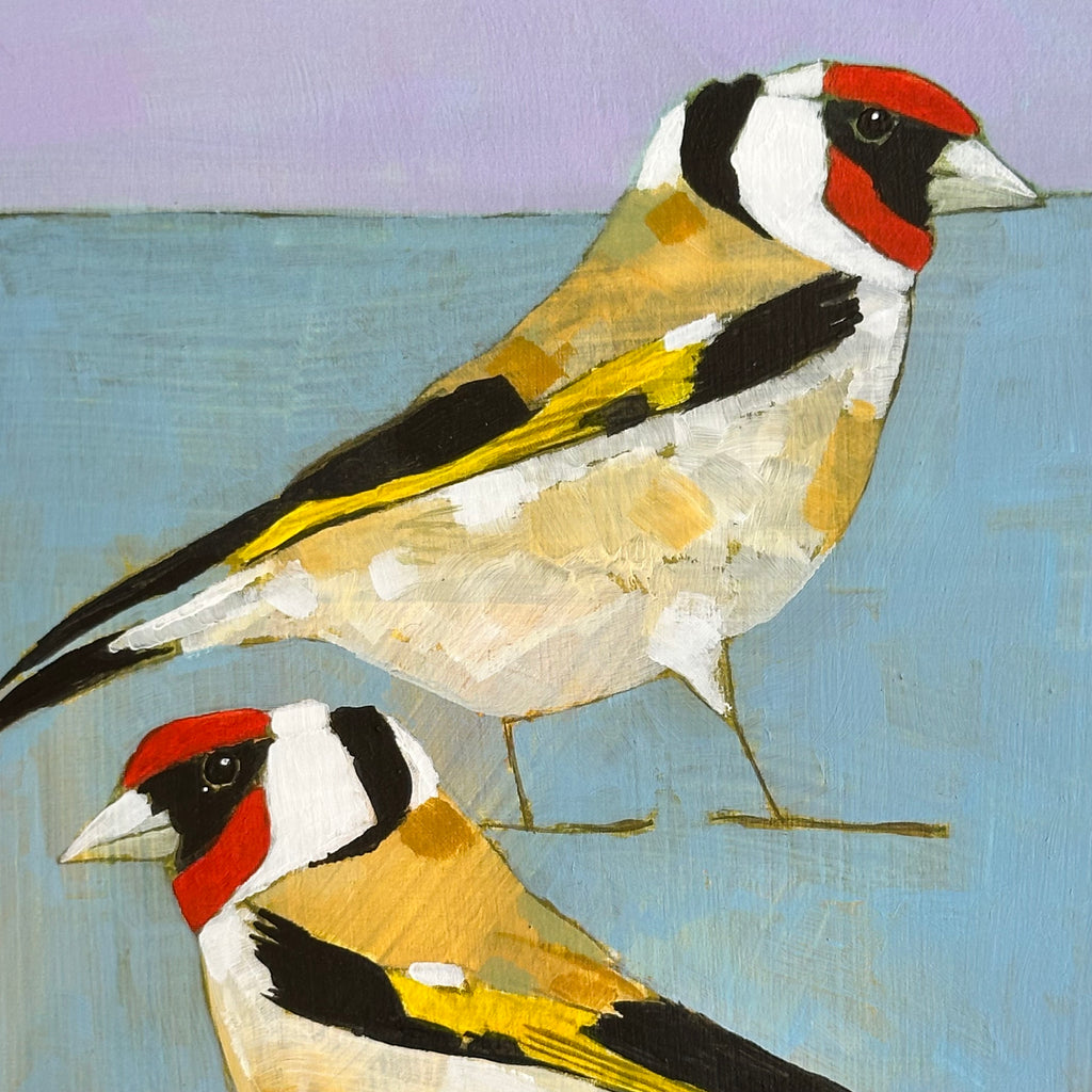 Acrylic on Board - ‘Two Gold Finches’