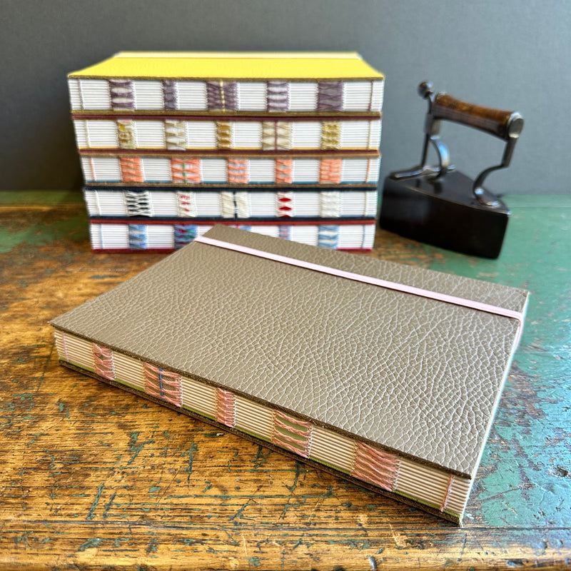 Exposed Spine Notebook [Large] - Taupe