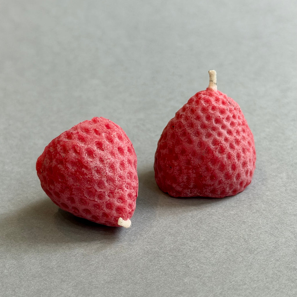 Beeswax Birthday Candles - Strawberries