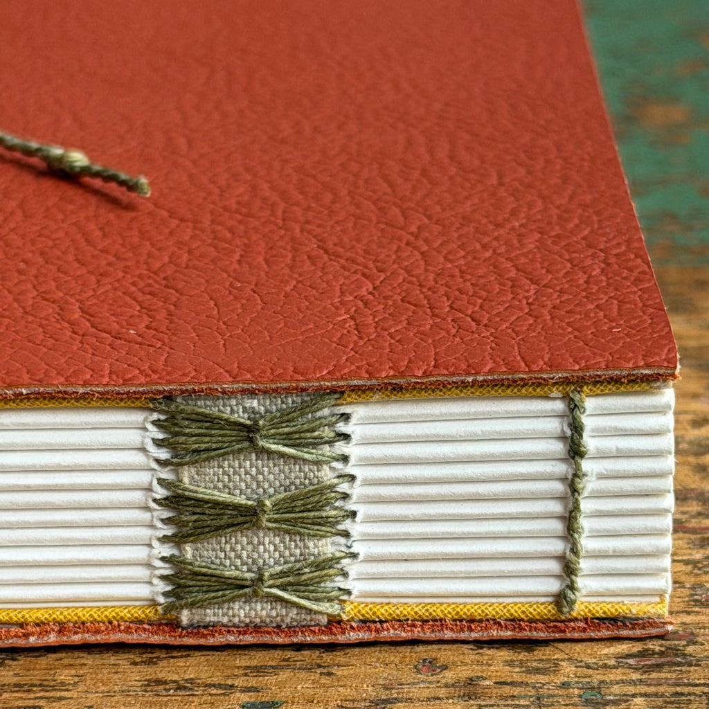 Exposed Spine Notebook [Large] - Tomato