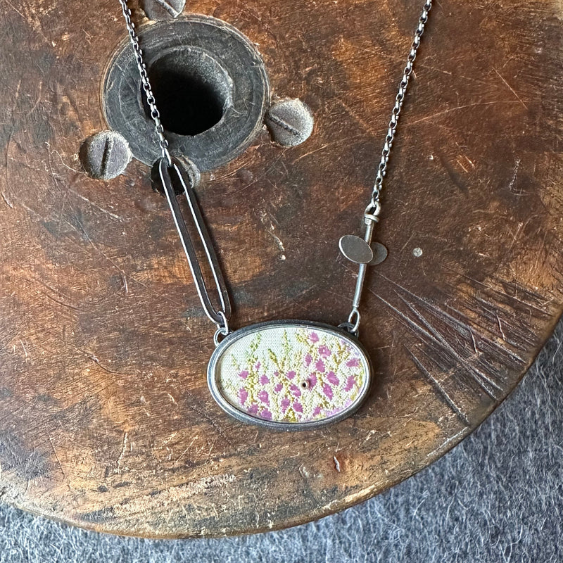 Silk Oval, Lozenge + Overlapping Ovals Necklace  [Kensita Heather]