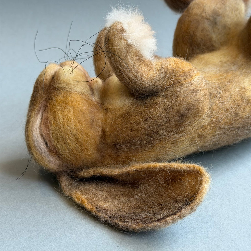 Needle Felted Rabbit Sleeping ‘Dorcas’