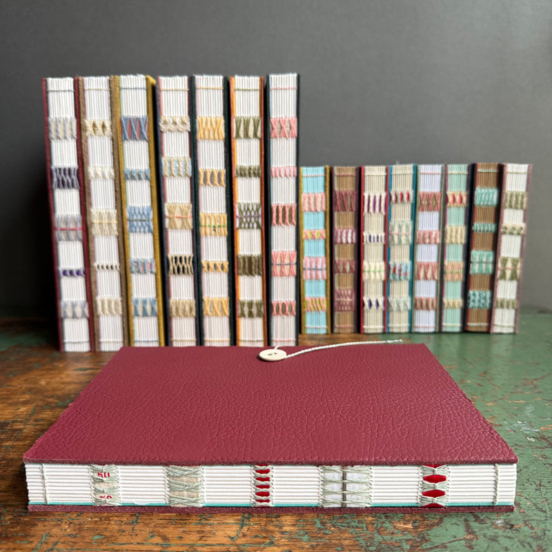 Exposed Spine Notebook [Large] - Mulberry