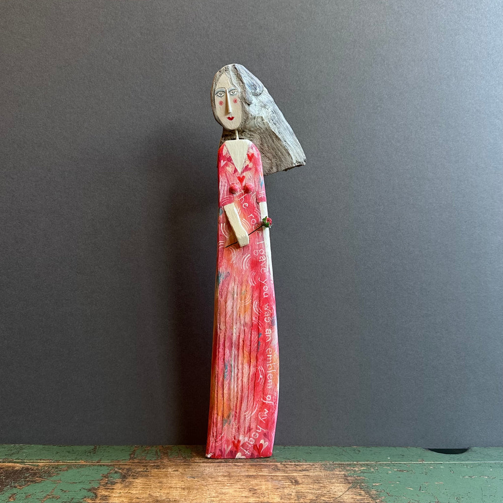 Brontë Quote ‘The Rose I Gave You…’ Driftwood Sculpture