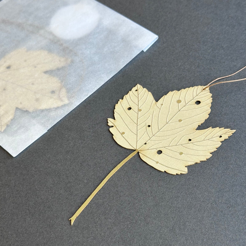 Single Sycamore Leaf - Gold