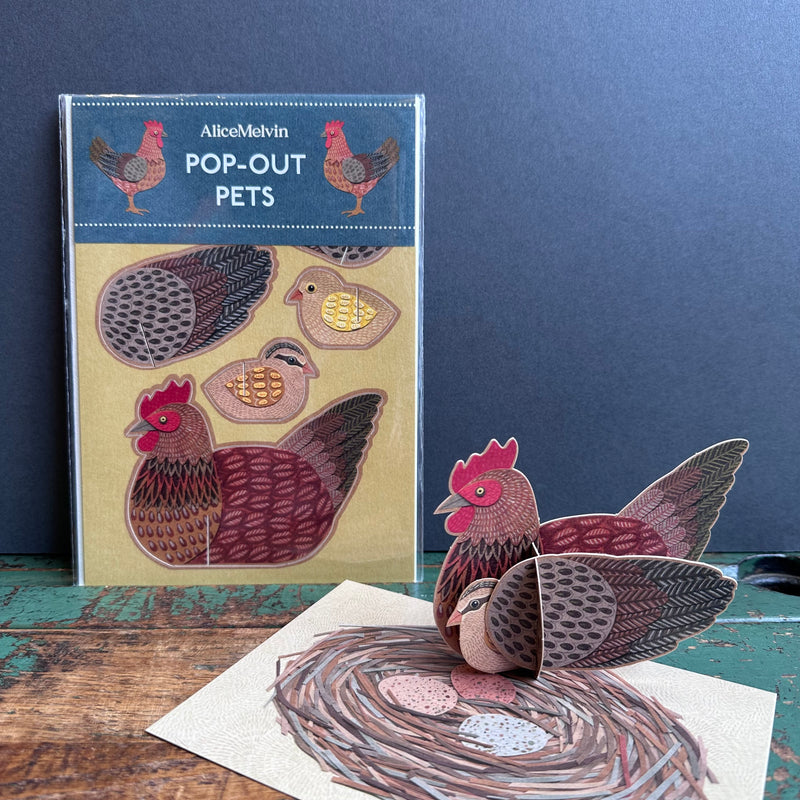 Pop-Out Card - Alice Melvin - Chicken