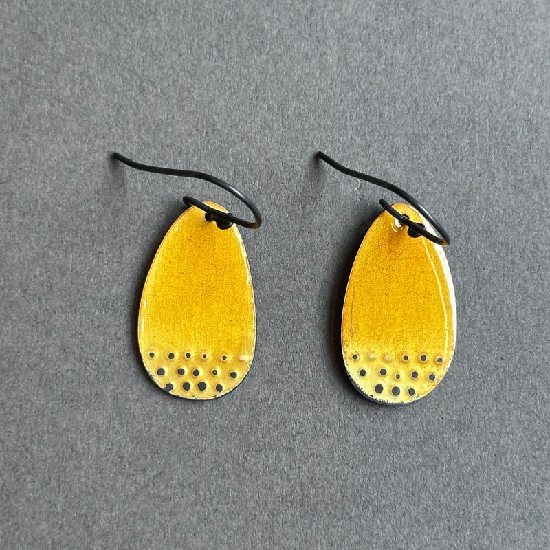 Earrings - Shoreline - Yellow Enamel