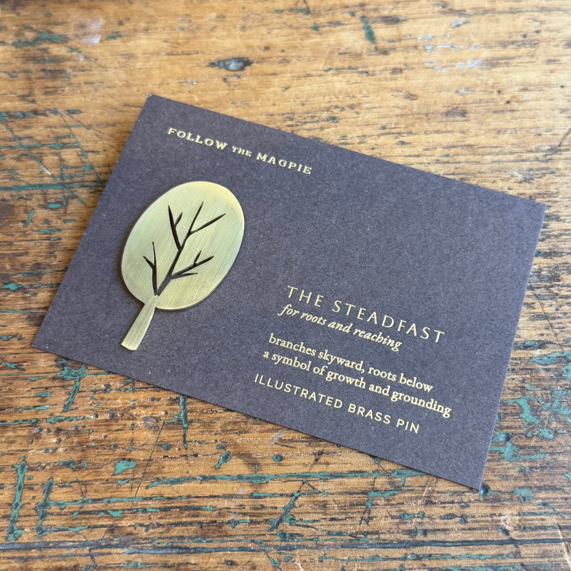 Solid Brass Brooch Pin - The Streadfast [Tree]