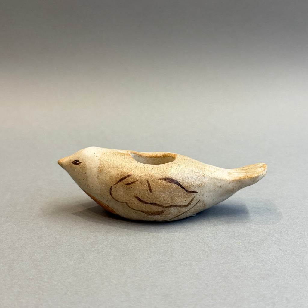 Stoneware Robin - Candle Holder - Little #A