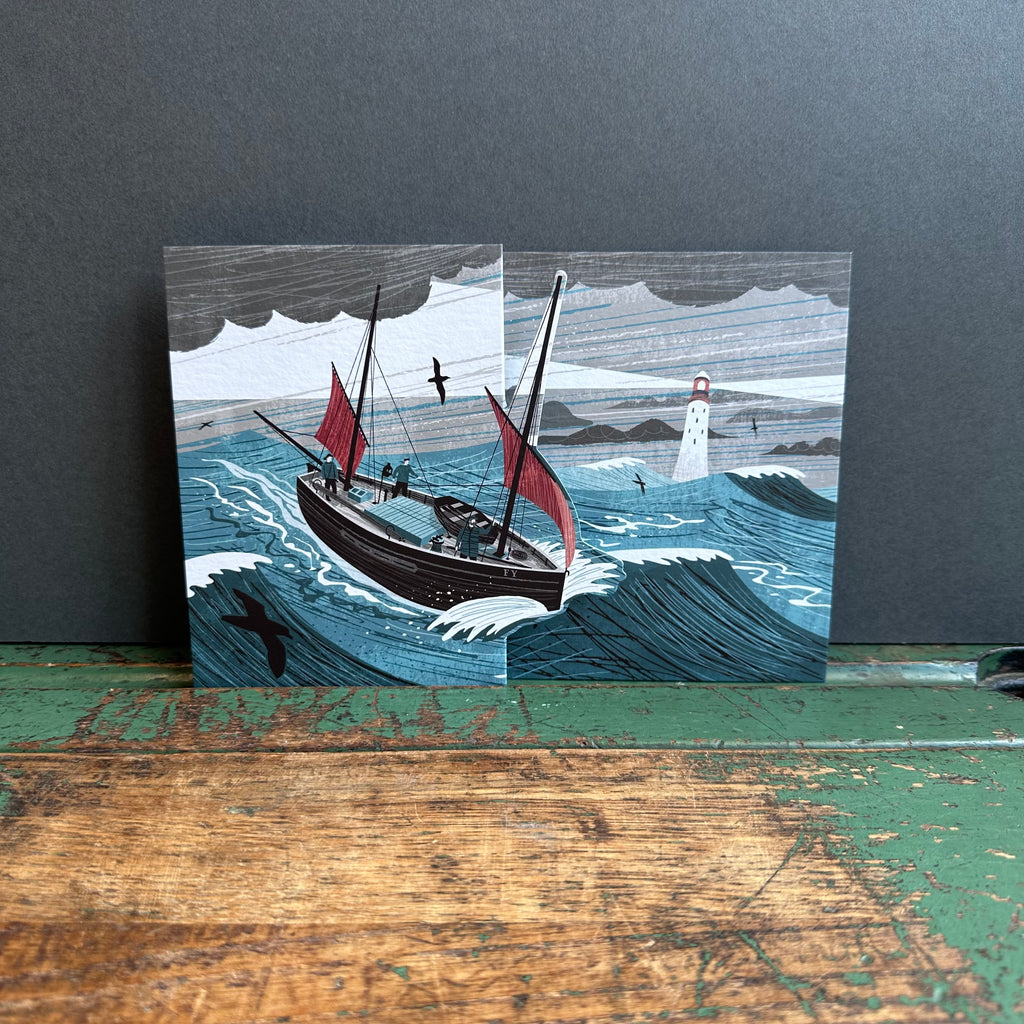 Die-Cut Card - Matt Johnson - Lugger in a Storm