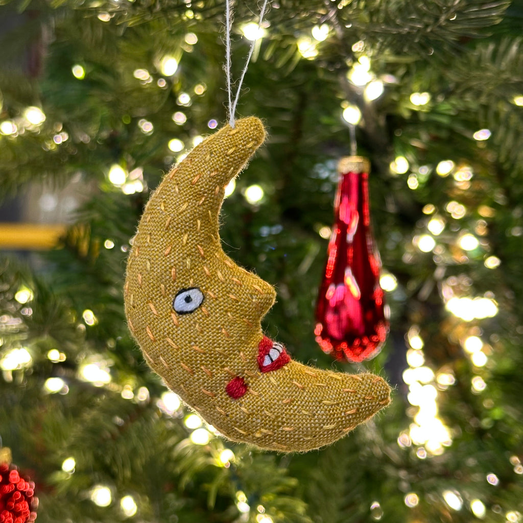 Hand Stitched - Crescent Moon