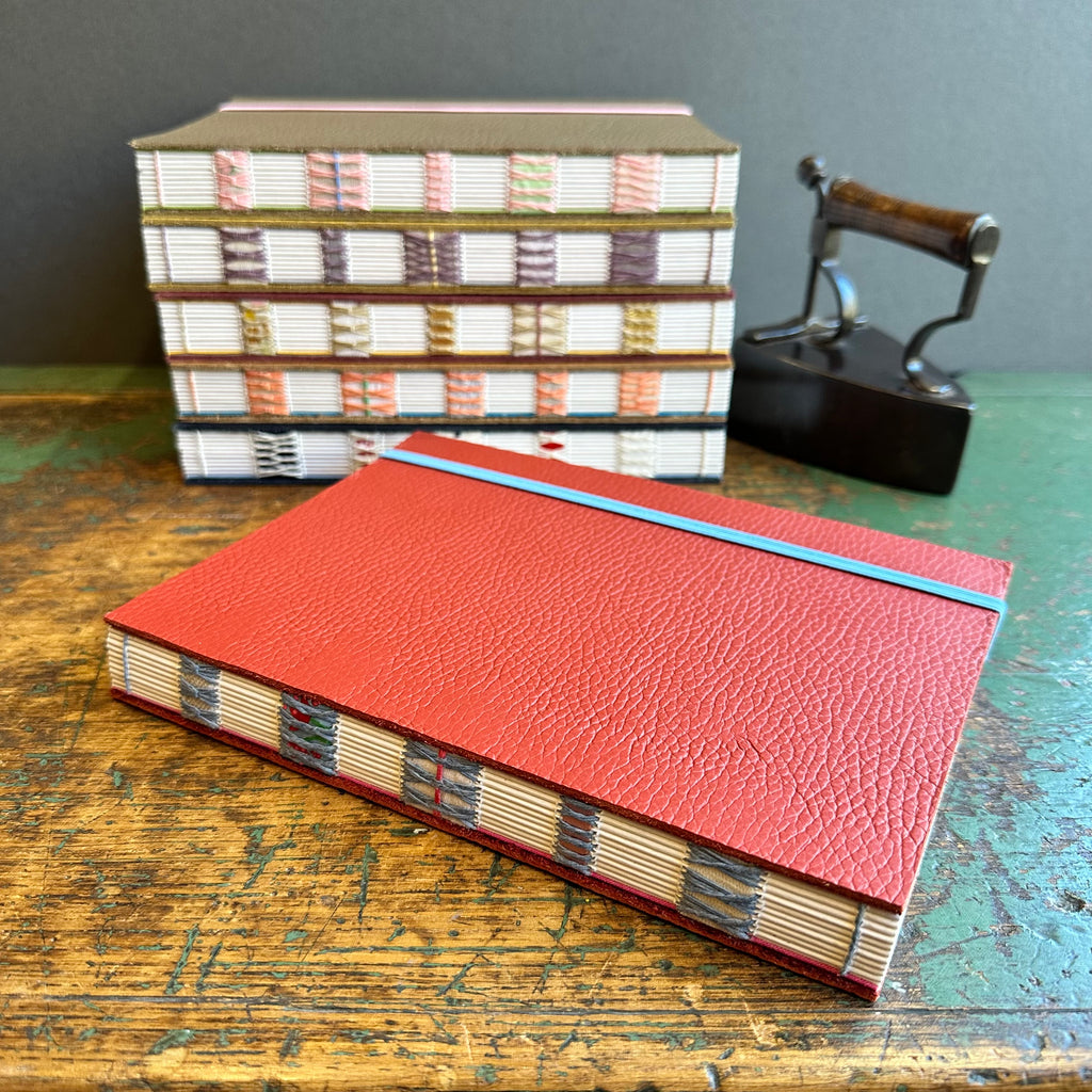 Exposed Spine Notebook [Large] - Tomato