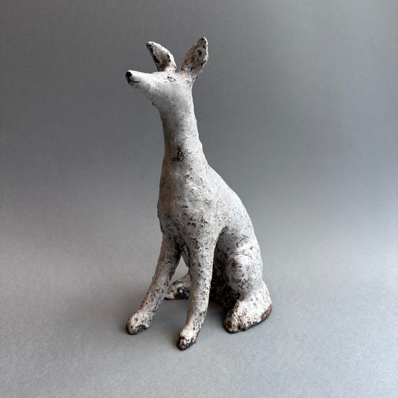 Stoneware Hound - Seated [large]