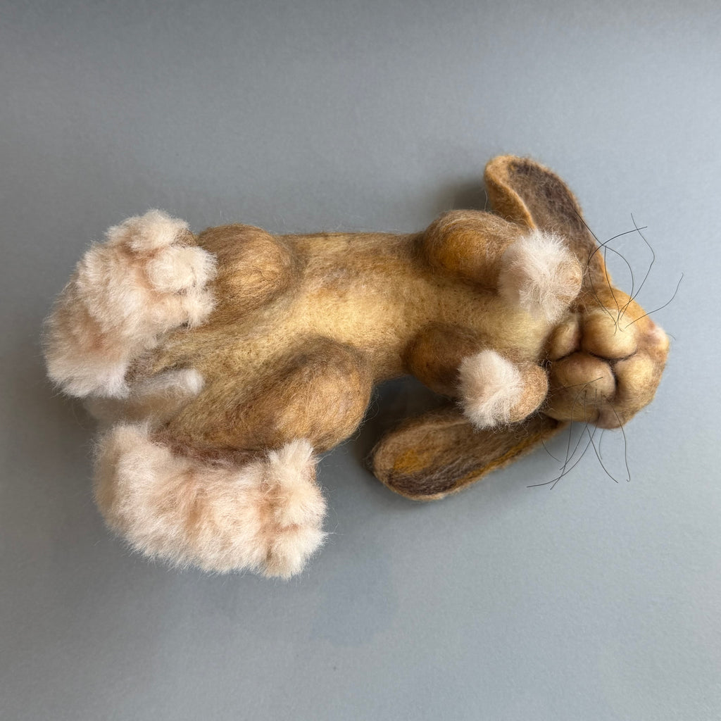 Needle Felted Rabbit Sleeping ‘Dorcas’