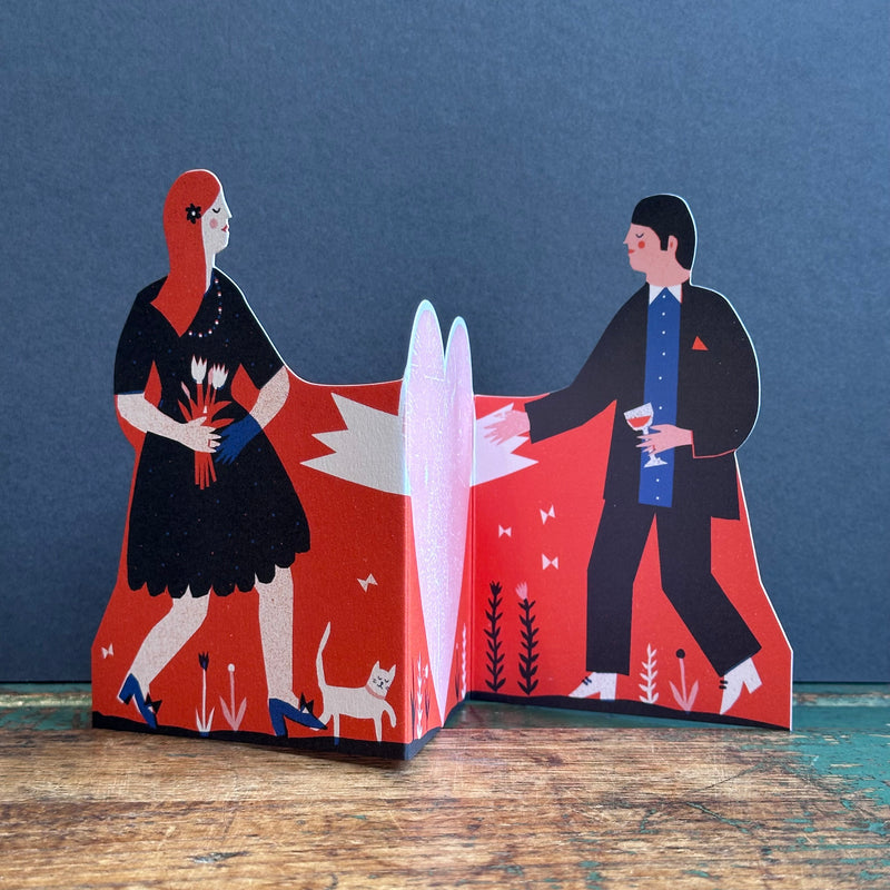 Concertina Heart Card ‘Man and Woman’