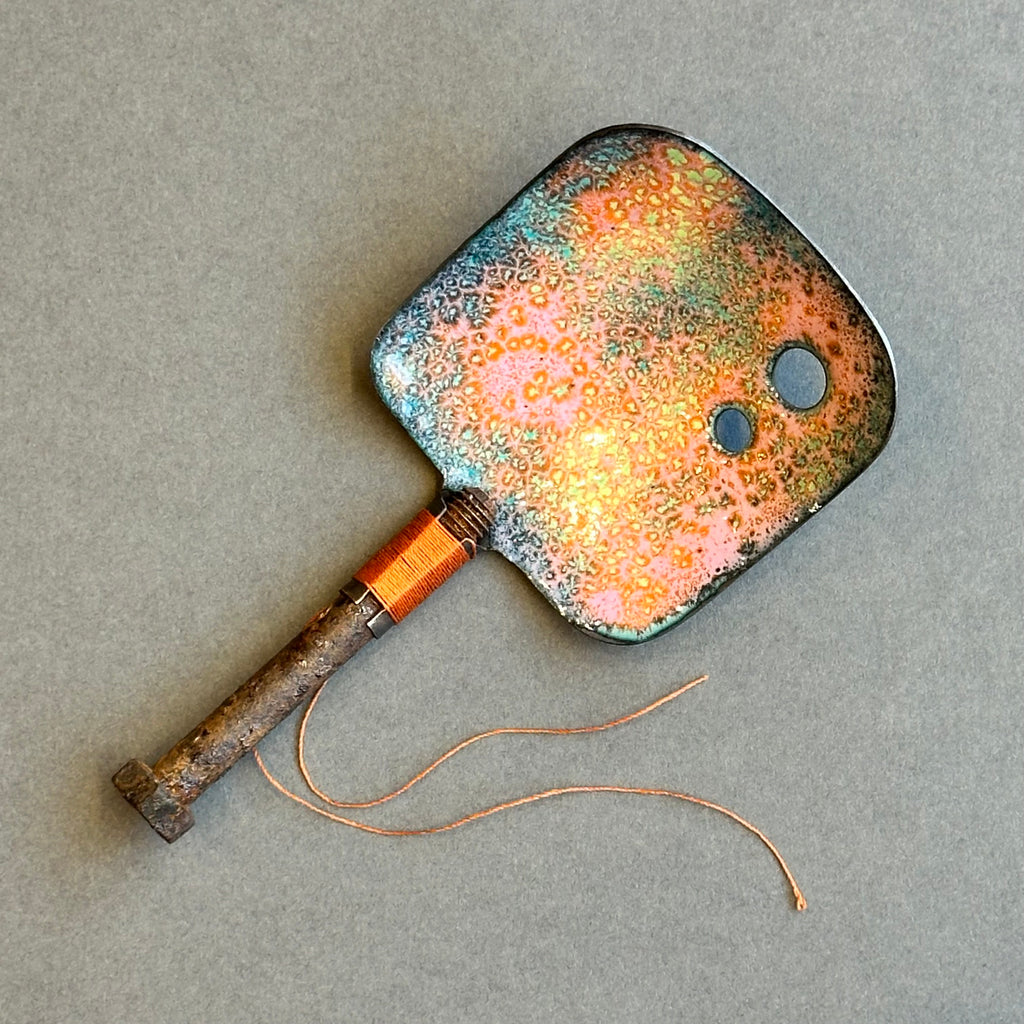 Decorative Enamel Spoon 'Old Rusty Bolt’